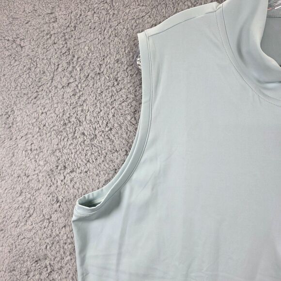 NWT Rhone Course to Court Sleeveless Zip Mock Blue Cloud Neck Pullover Size XXL - Picture 2 of 14